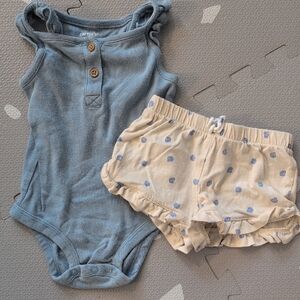 Carter's Blue and Cream Shell Set Baby Size 6 M